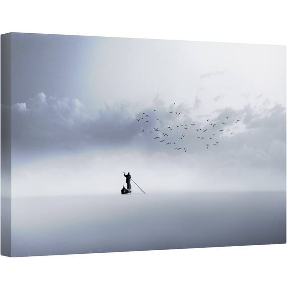 Tablou canvas - Calea de Intoarcere, Vis, Visator, Barca, Rand, Vasla, 60 x 90 cm - - Roveli