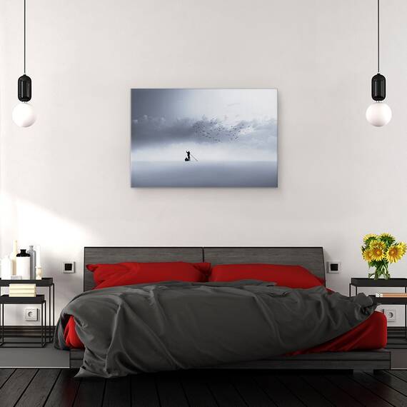 Tablou canvas - Calea de Intoarcere, Vis, Visator, Barca, Rand, Vasla, 60 x 90 cm - 3- Roveli