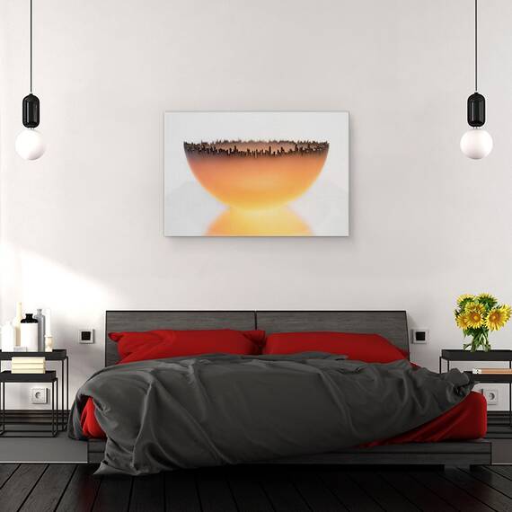 Tablou canvas - Castron, Orizont, Ou, Coaja, Muzeul Sticlei Corning, 80 x 120 cm - 3- Roveli