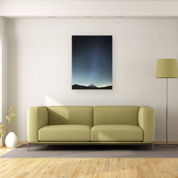 Tablou canvas - Noaptea Meteoritilor, Vulcan, Munte, Peisaj, Noapte, Joaca, Meteorit, 50 x 70 cm - 2- Roveli