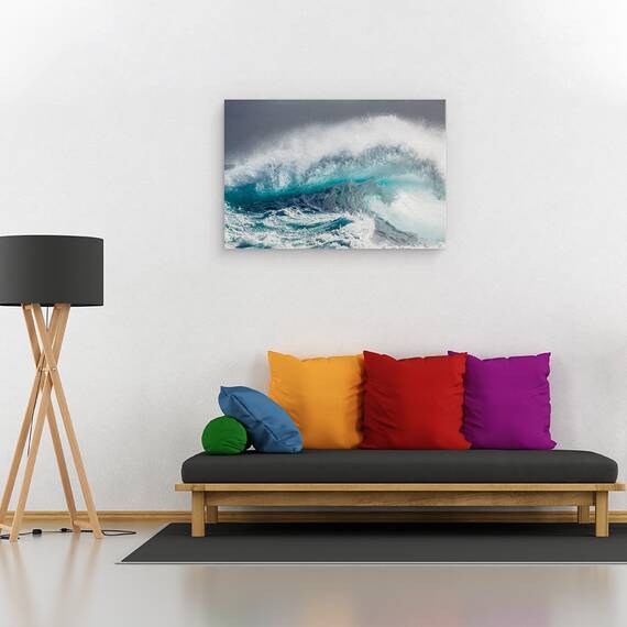 Tablou canvas - Apa Puternica, Val, Vant, Furtuna, Putere, Forta, Valuri, 40 x 60 cm - 2- Roveli