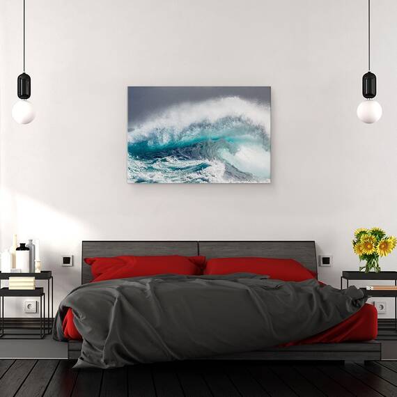 Tablou canvas - Apa Puternica, Val, Vant, Furtuna, Putere, Forta, Valuri, 80 x 120 cm - 3- Roveli