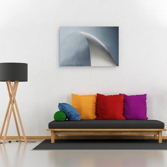 Tablou canvas - Arc Alb, Plastic, Litera, Abstract, Ostende, Olanda, Bucla, 60 x 90 cm - 2- Roveli