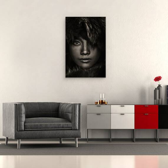 Tablou canvas - Arya Dhani Prajitno, Fata, Model, Femeie, Blana, Intunecos, 40 x 60 cm - 2- Roveli