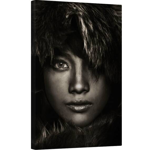 Tablou canvas - Arya Dhani Prajitno, Fata, Model, Femeie, Blana, Intunecos, 60 x 90 cm - - Roveli