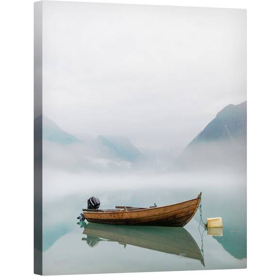 Tablou canvas - , Barca Cu Motor, Vasle, Lac, Rau, 40 x 50 cm - - Roveli