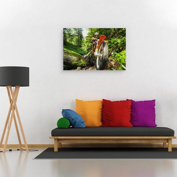 Tablou canvas - Carpath Enduro, Motocicleta, Cursa, Actiune, Perspectiva, Roata, 60 x 90 cm - 2- Roveli