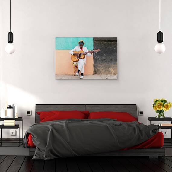 Tablou canvas - Chitaristul Cubanez, Culoare, Cuba, Havana, Chitarist, 60 x 90 cm - 3- Roveli