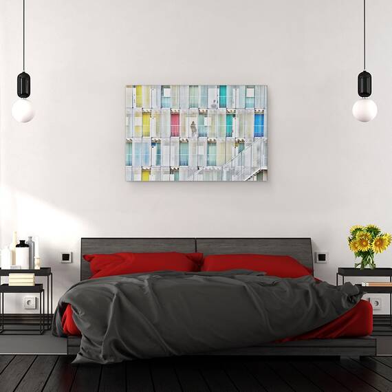 Tablou canvas - Coleg de Camera, Barbat, Femeie, Apartament, Japonia, Asiatic, Arhitectura, 80 x 120 cm - 3- Roveli