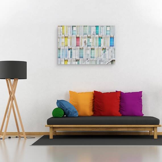Tablou canvas - Coleg de Camera, Barbat, Femeie, Apartament, Japonia, Asiatic, Arhitectura, 40 x 60 cm - 2- Roveli