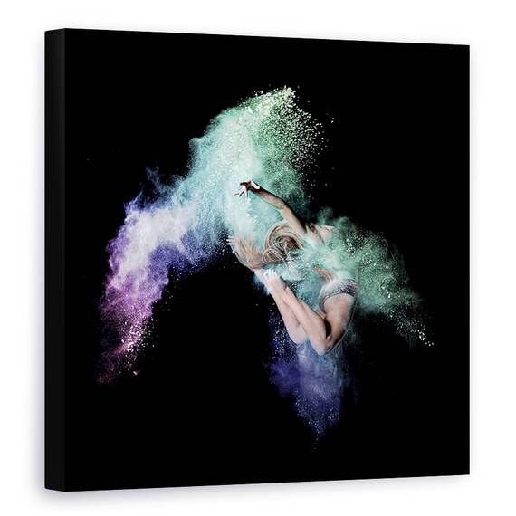 Tablou canvas - Dansatoare Cosmica, Praf, Faina, Fum, Salt, Gimnast, 60 x 60 cm - - Roveli