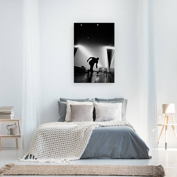 Tablou canvas - Jucand la bowling, Arunca, Sport, Actiune, Silueta, 40 x 60 cm - 3- Roveli