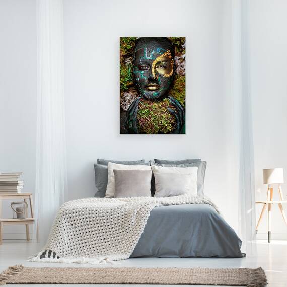 Tablou canvas - Labirint, Oameni, Fata, Persoana, Portret, Pictat, 60 x 90 cm - 3- Roveli