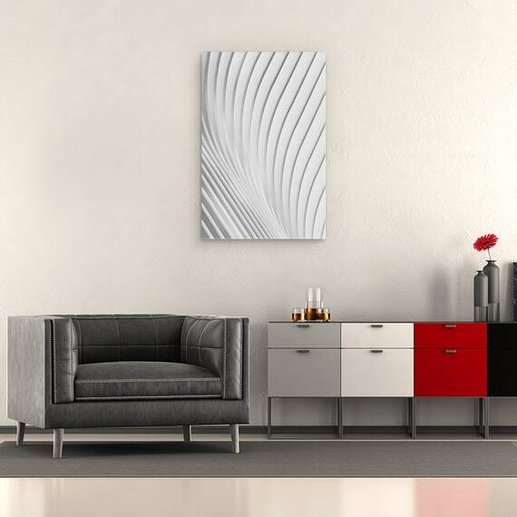Tablou canvas - Liniile Calatrava, Aripa, Calatrava, Alb, Coaste, Curba, Linia, 80 x 120 cm - 2- Roveli