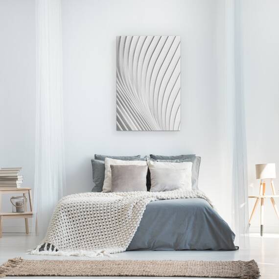 Tablou canvas - Liniile Calatrava, Aripa, Calatrava, Alb, Coaste, Curba, Linia, 60 x 90 cm - 3- Roveli