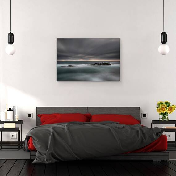 Tablou canvas - Liniste, Peisaj, Stanca, Roci, Cer, Orizont, Nori, 40 x 60 cm - 3- Roveli