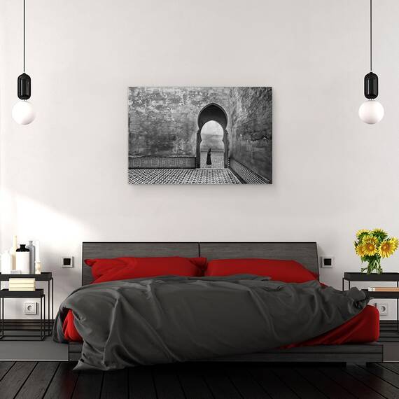 Tablou canvas - Lumea Veche, Maroc, Arcuri, Istorie, Batran, Lume, 60 x 90 cm - 2- Roveli