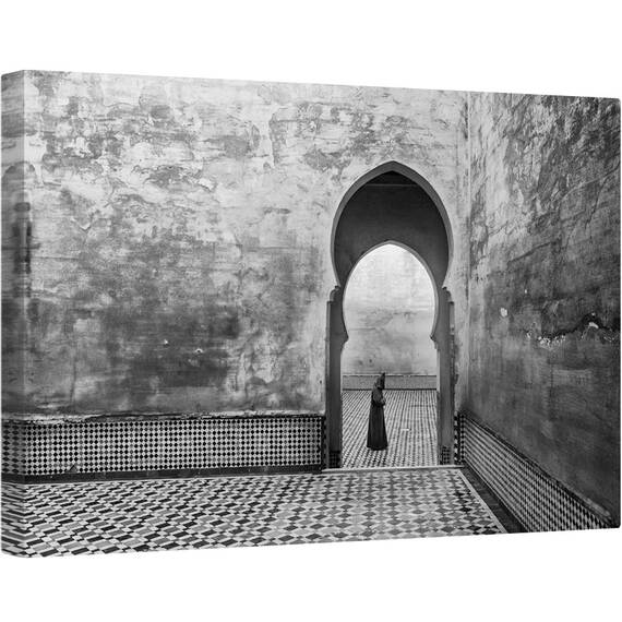 Tablou canvas - Lumea Veche, Maroc, Arcuri, Istorie, Batran, Lume, 80 x 120 cm - - Roveli