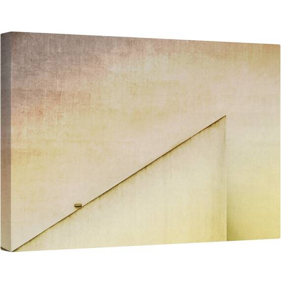 Tablou canvas - Lumina Lampii, Galben, Abstract, Triunghi, Zid, Margine, Textura, 40 x 60 cm - - Roveli