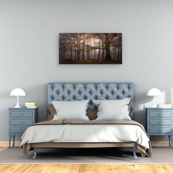 Tablou canvas - Memoria Incetosata A Trecutului, Mastbos, Cetos, Panorama, Abur, 50 x 100 cm - 3- Roveli