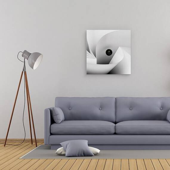 Tablou canvas - Ochi Mari, Abstract, Natura Moarta, Alb-Negru, Hartie, Ochi, Pagina, 60 x 60 cm - 2- Roveli