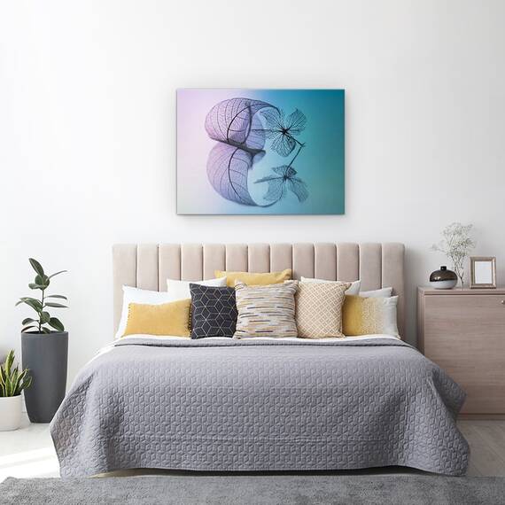 Tablou canvas - Povestea Frunzelor si A Florilor, Violet, Frunza, Floare, 50 x 70 cm - 3- Roveli