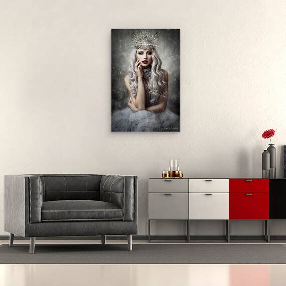 Tablou canvas - Printesa de Gheata, Portret, Regina de Gheata, Inghet, Inghetat, 40 x 60 cm - 2- Roveli