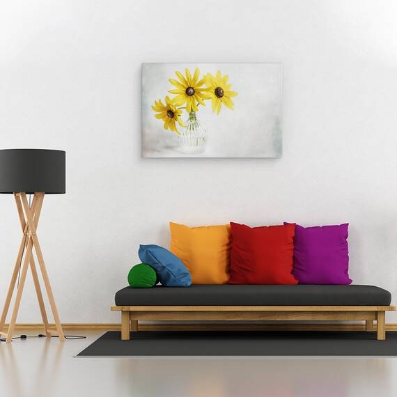 Tablou canvas - Rudbeckia, Rudbeckia, Vara, Galben, Planta, Gradina, Floare, 80 x 120 cm - 2- Roveli