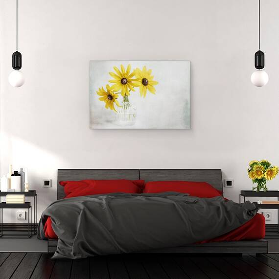 Tablou canvas - Rudbeckia, Rudbeckia, Vara, Galben, Planta, Gradina, Floare, 80 x 120 cm - 3- Roveli