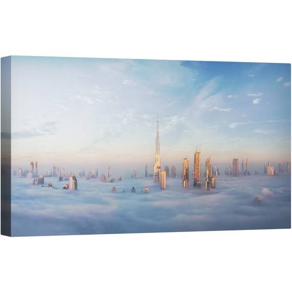 Tablou canvas - Scufundarea in Ceata, Peisaj, Ceata, Abur, Nor, 50 x 100 cm - - Roveli