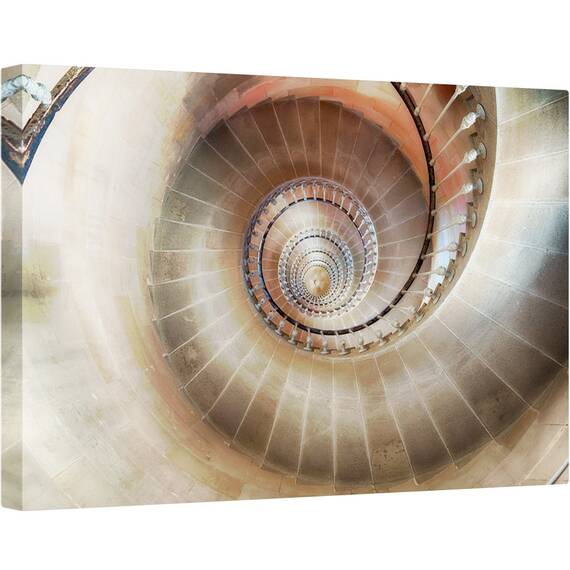 Tablou canvas - Spirala, Scara, Trepte, Vartej, Model, 80 x 120 cm - - Roveli