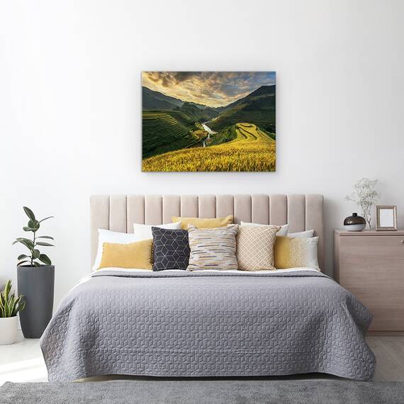 Tablou canvas - Terase de Orez, Terasa, Orez, Campuri de Orez, 75 x 100 cm - 3- Roveli