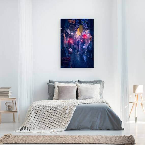 Tablou canvas - Tokyo, Asiatic, Japonia, Noapte, Lampi, Lampa, 80 x 120 cm - 3- Roveli