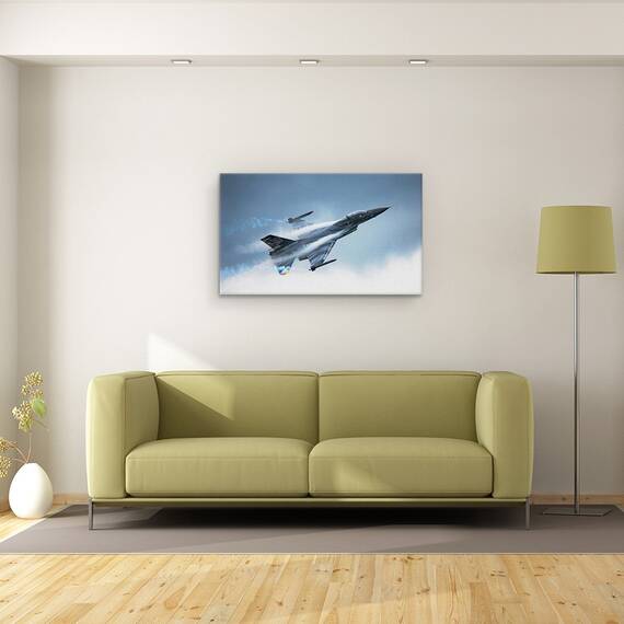 Tablou canvas - Vador, Luptator, Aviatie, Avion, Avion de Vanatoare, Aeronava, 50 x 80 cm - 2- Roveli
