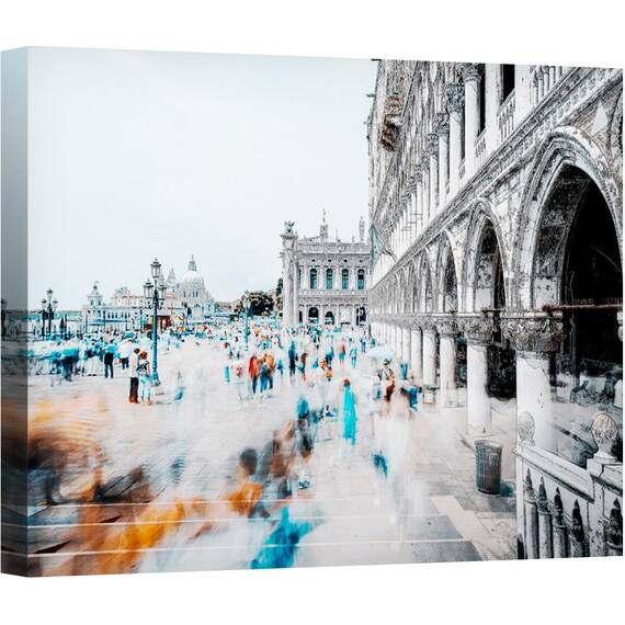 Tablou canvas - Venetia, Venetia, Palat, Palate, Stalp, Piloni, Coloane, 75 x 100 cm - - Roveli