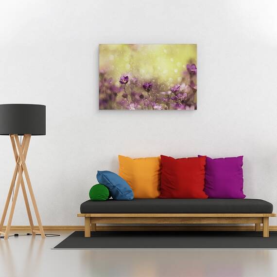 Tablou canvas - Vis Violet, Mov, Floare, Lunca, Gradina, Macro, 60 x 90 cm - 2- Roveli