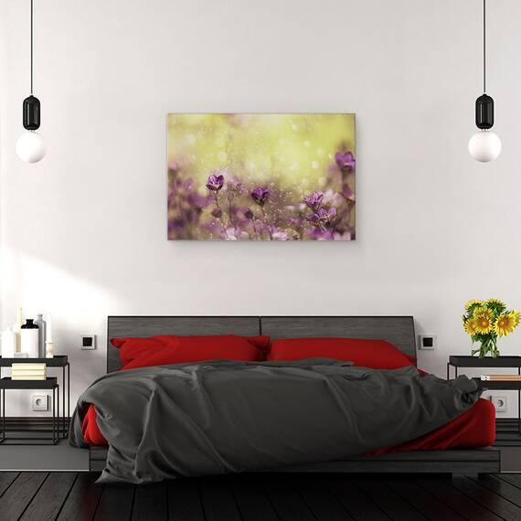 Tablou canvas - Vis Violet, Mov, Floare, Lunca, Gradina, Macro, 60 x 90 cm - 3- Roveli