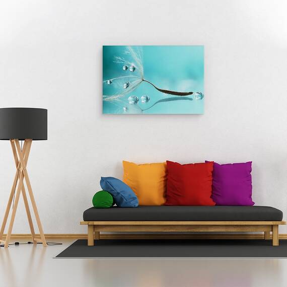 Tablou canvas - Apa, Papadie, Samanta, Reflectie, Cadere, 60 x 90 cm - 2- Roveli