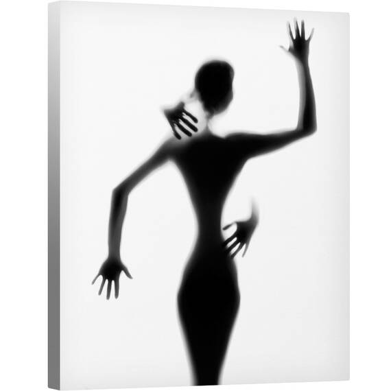 Tablou canvas - Atingere, Abstract, Persoana, Maini, Silueta, Grafic, Contrast, 40 x 50 cm - - Roveli