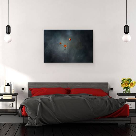 Tablou canvas - Ciuperca Mica, Borneo, Indonezia, Macro, Portocaliu, 60 x 90 cm - 3- Roveli