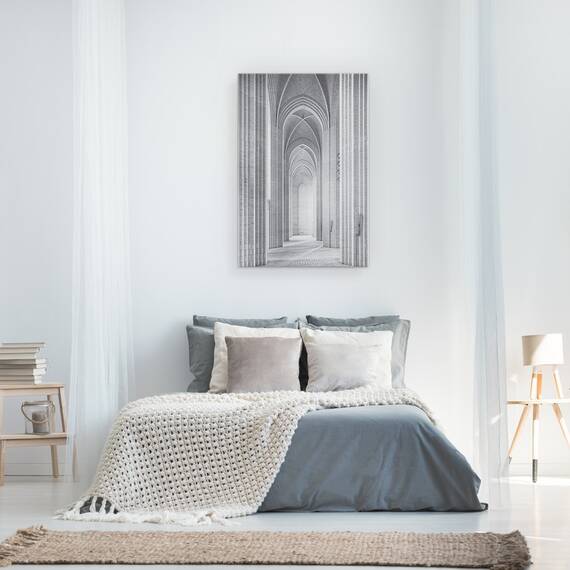 Tablou canvas - Copenhaga, Biserica, Catedrala, Piloni, Tavan, Interior, 60 x 90 cm - 3- Roveli