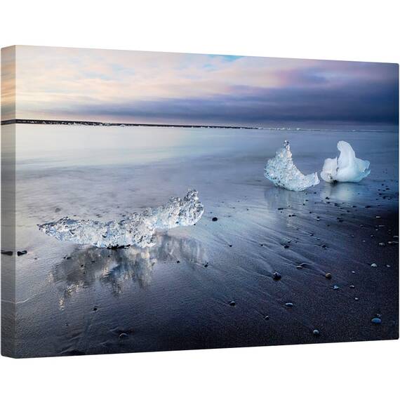 Tablou canvas - Cristal de Gheata, Peisaj, Apa, Zapada, Cer, Mare, Nori, 40 x 60 cm - - Roveli