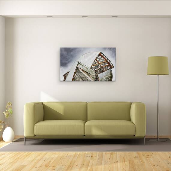 Tablou canvas - Fara Incertitudine, Arhitectura, Paris, Cladire, Modern, Abstract, 50 x 80 cm - 2- Roveli