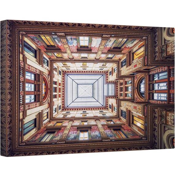 Tablou canvas - Galleria Sciarra, Roma, Roma, Italia, Galerie, Sciarra, Arhitectura, 80 x 120 cm - - Roveli