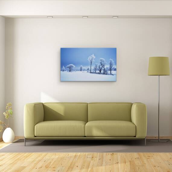 Tablou canvas - Iarna, Iarna, Pomi, Zapada, Gheata, Ceata, Quebec, 50 x 80 cm - 2- Roveli