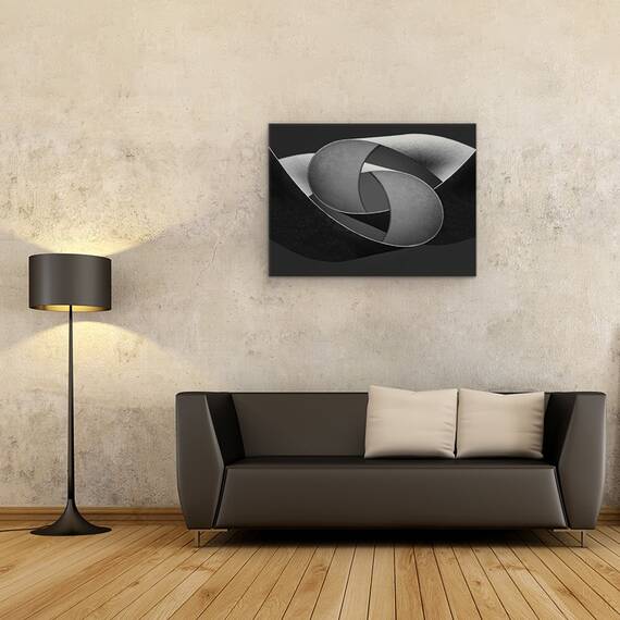 Tablou canvas - Intortocheat, Hartie, Film, Intortocheata, Germania, Forme, Alb-Negru, 75 x 100 cm - 2- Roveli