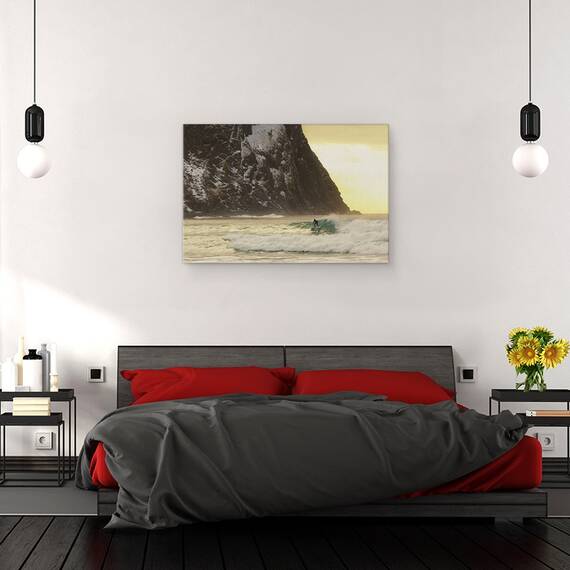 Tablou canvas - Numai Oceanul, Surf, Lofoten, Norvegia, Iarna, Mare, Ocean, 40 x 60 cm - 3- Roveli