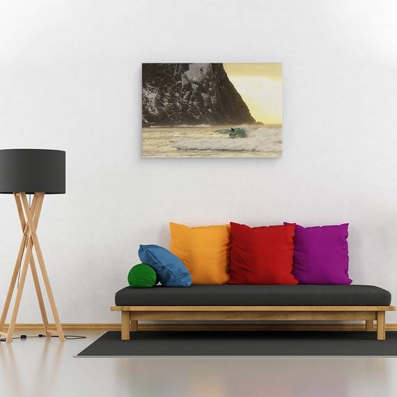 Tablou canvas - Numai Oceanul, Surf, Lofoten, Norvegia, Iarna, Mare, Ocean, 60 x 90 cm - 2- Roveli