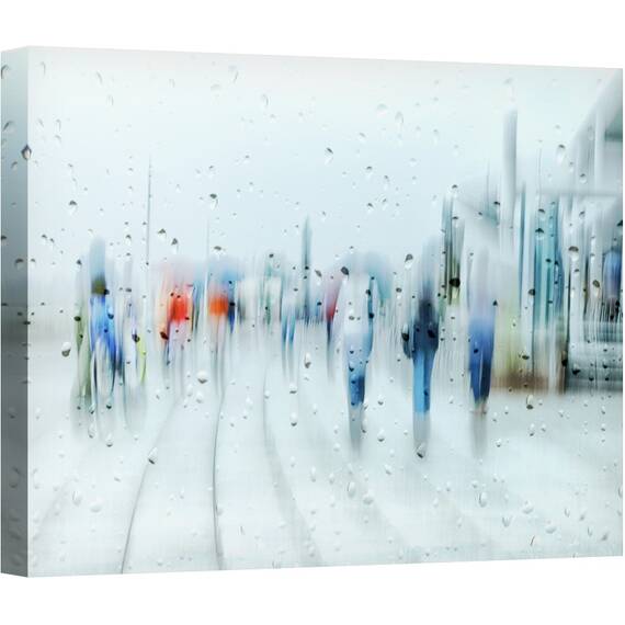 Tablou canvas - Ploua, Picaturi, Ploaie, Fereastra, 75 x 100 cm - - Roveli