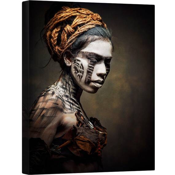 Tablou canvas - Portret de Femeie, Portret, Pictura Faciala, Fata, 60 x 80 cm - - Roveli